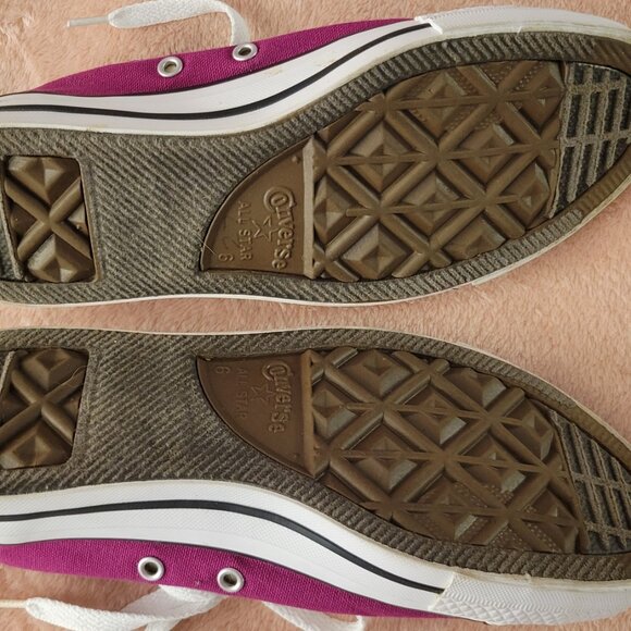 Converse Chuck Taylor All Star Low Top Shoe Women 8 Magenta Purple - Picture 6 of 8
